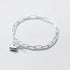 Vixonna Women's Sweet Hearts Double Layer Chain Link Bracelet 925 Silver