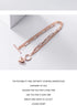 Vixonna Women's Sweet Hearts Double Layer Chain Link Bracelet 925 Silver