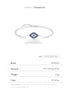 Vixonna Women's Vintage Blue Zirconia Eyes Bracelet 925 Silver