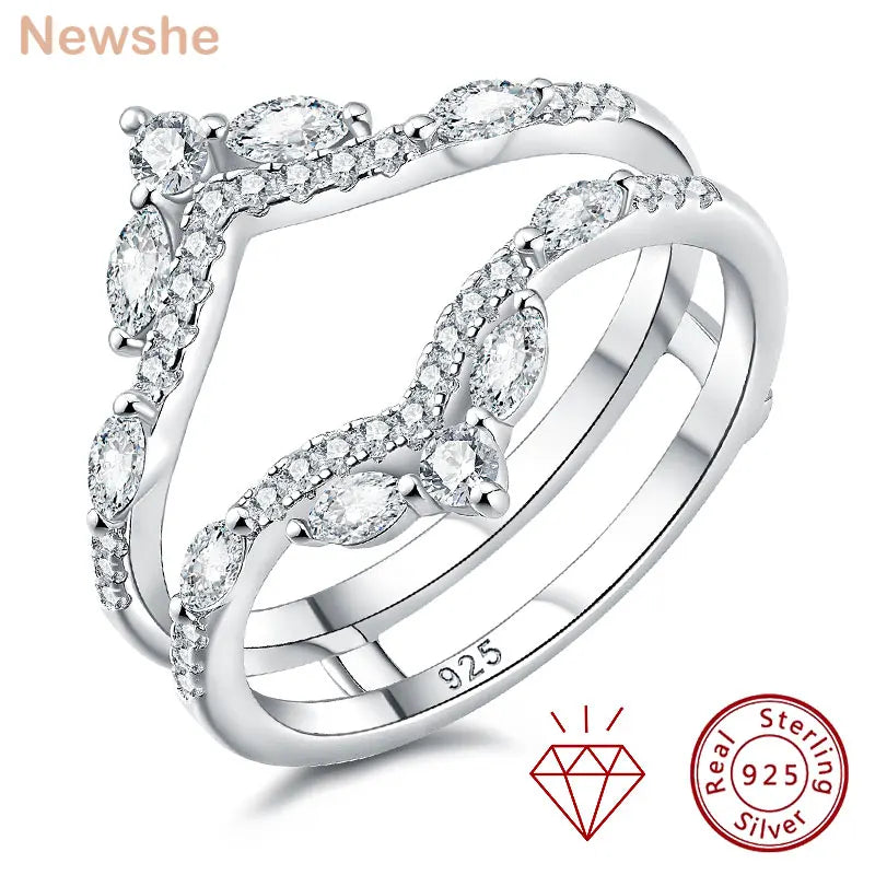 Vixonna Women's Wedding Ring Enhancer Crown Guard Band 925 Silver