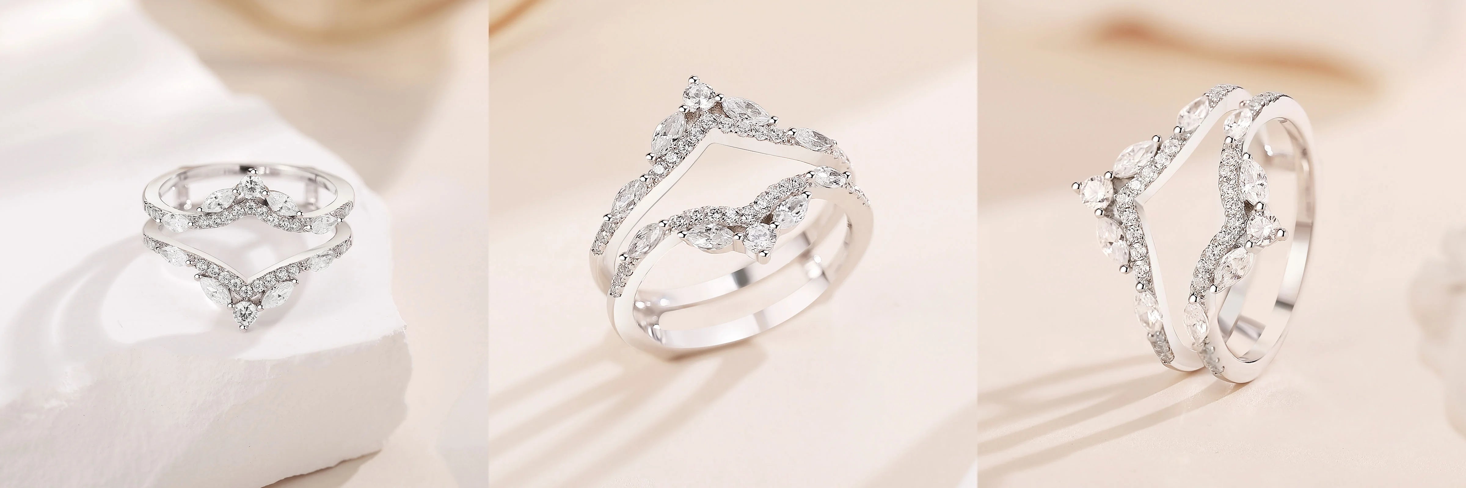Vixonna Women's Wedding Ring Enhancer Crown Guard Band 925 Silver