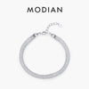 Vixonna Women's Zirconia Weave Bracelet 925 Silver Reticular